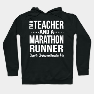 Funny Teacher Half Marathon Running Gift High School Middle Hoodie